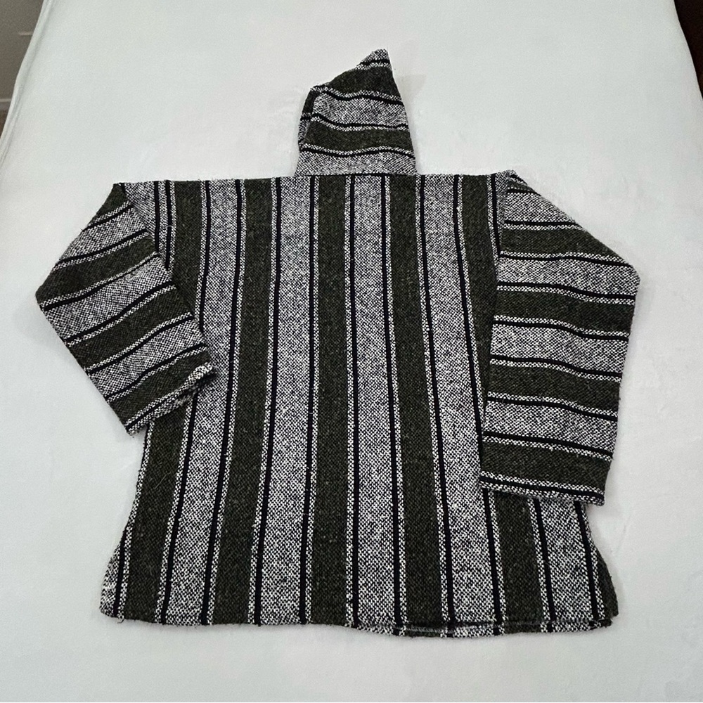 Mexican Poncho Baja Jerga Surf Skate Drug Rug Pullover Hoodie Sweatshirt Mens 2X - Picture 7 of 7
